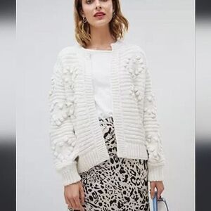 Vine and love oversized open cardigan